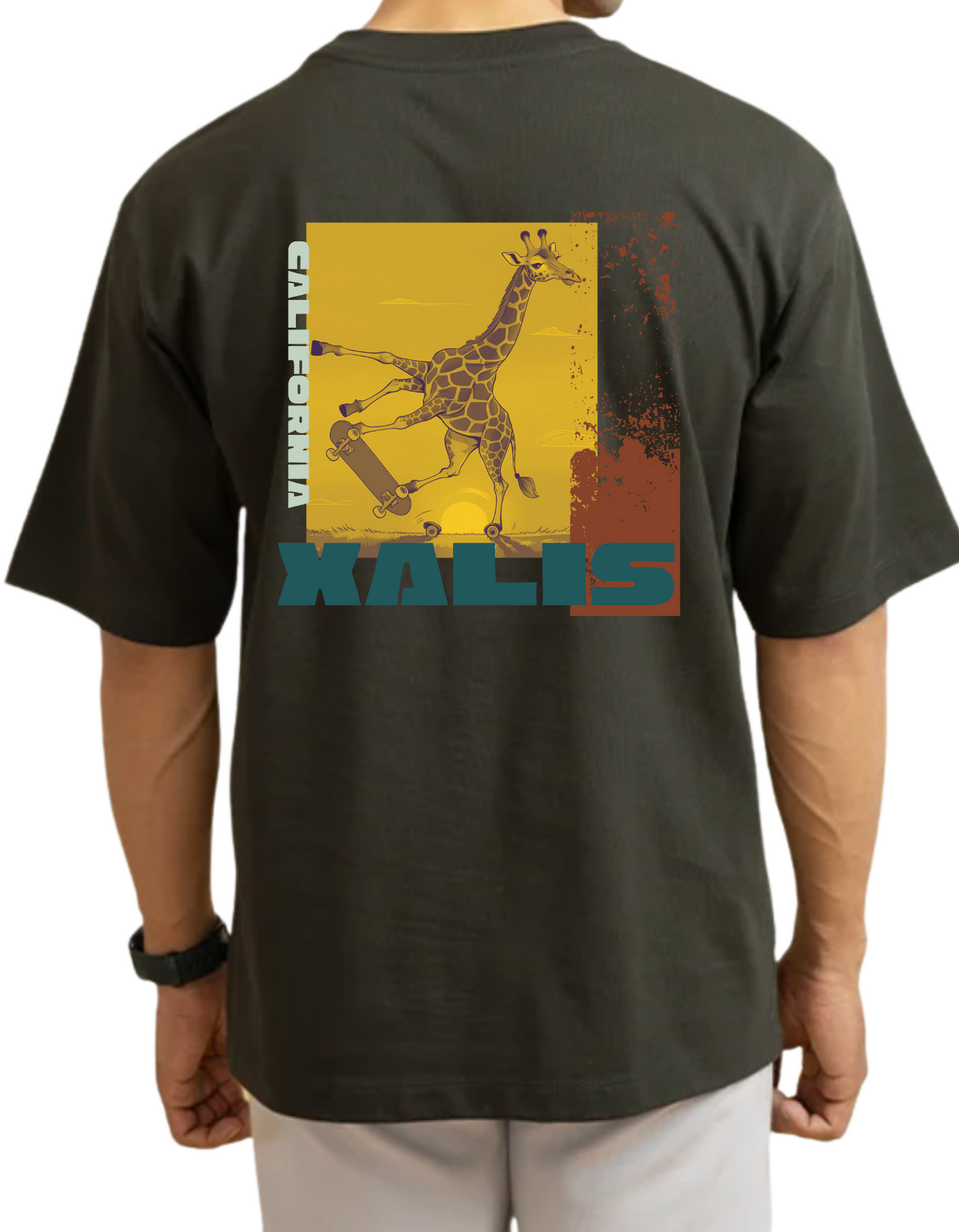 Giraffe Skate Heavyweight T-Shirt